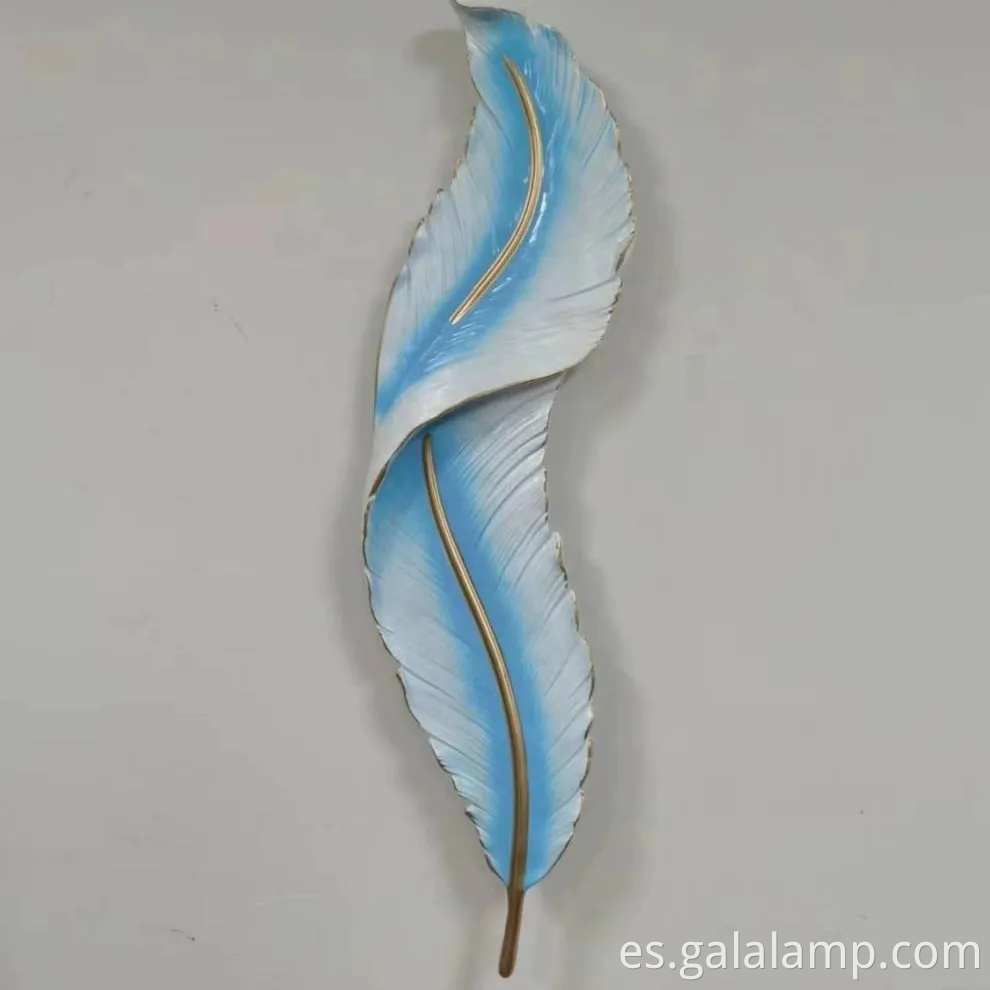 Modern Led Dimmable Wall Donce con elegante lámpara de diseño de plumas